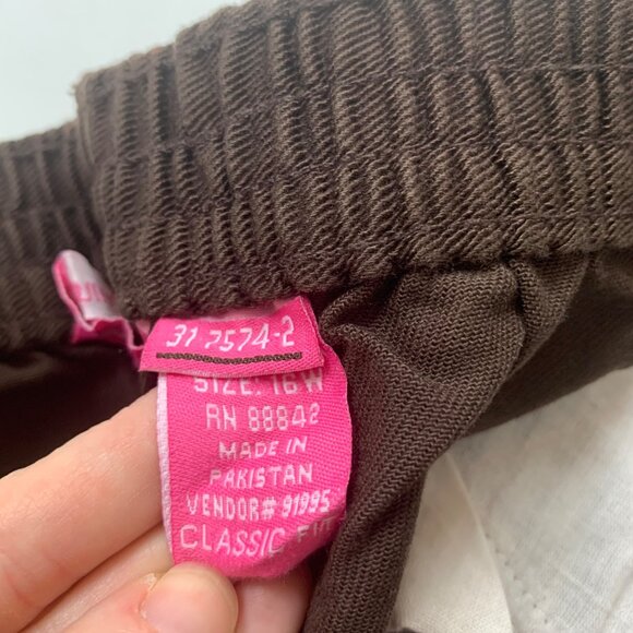 Lot of 2 Woman Within Brown and Tan Classic Fit Pants Size 16W - Picture 3 of 11